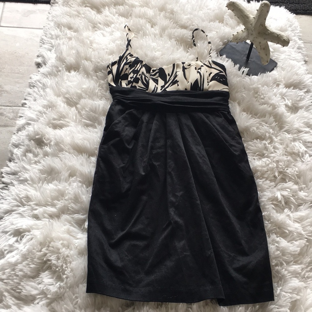 Black and white formal dress